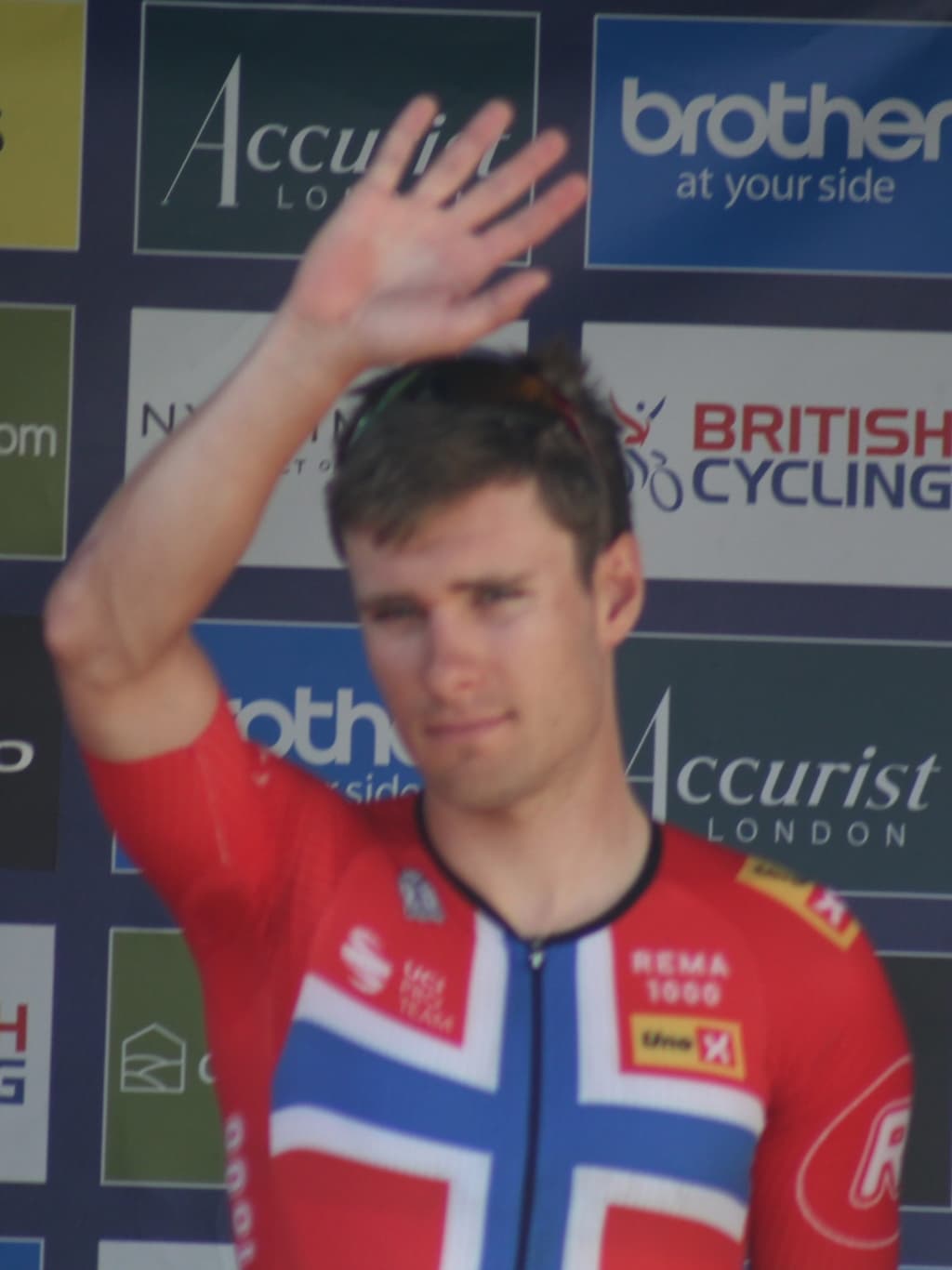 Fredrik Dversnes (Uno-X) at the 2023 Tour of Britain, stage 7