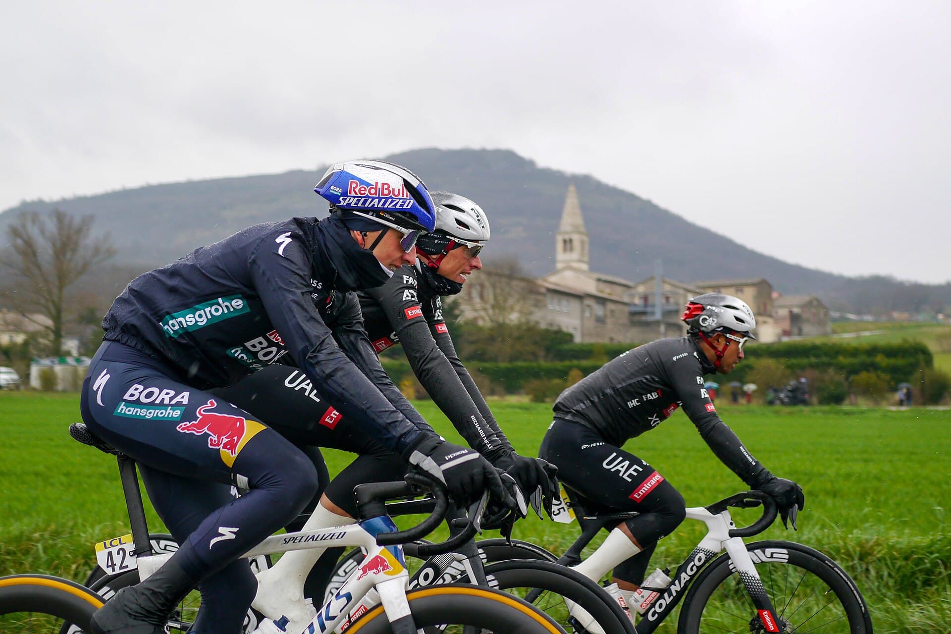 Florian Lipowitz - Nils Politt - Jhonatan Narváez - Saint-Lager-Bressac - Paris-Nice 2025 - stage 6
